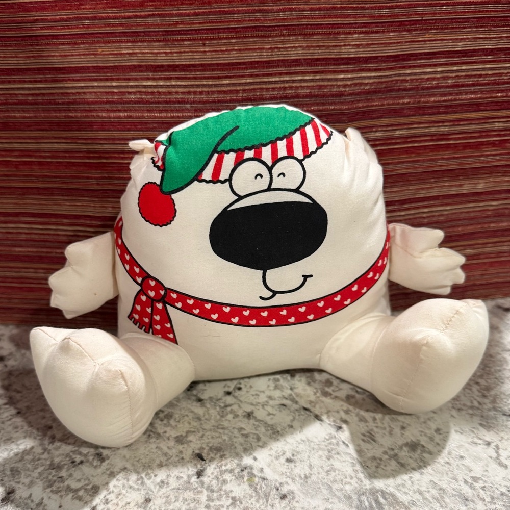 Amerawell Vintage Polar Bear Christmas Small Stuffed Animal Scarf Hat